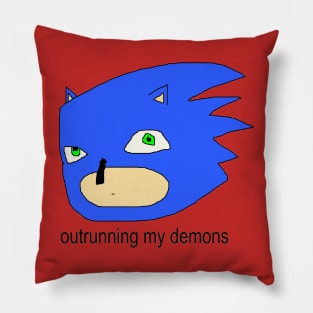 outrunning my demons Pillow