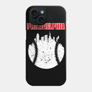 Vintage Philadelphia Cityscape Baseball Retro Phone Case