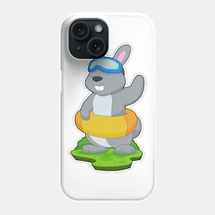 Rabbit Swimming Lifebuoy Phone Case