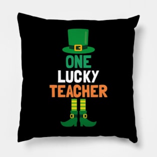 One Lucky Teacher  St Patricks Day Teaching Pillow