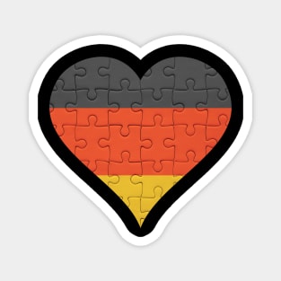 German Jigsaw Puzzle Heart Design - Gift for German With Germany Roots Magnet