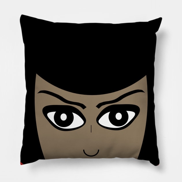 Strong Black Woman Natural Girl Afro Hair Pillow by Obehiclothes
