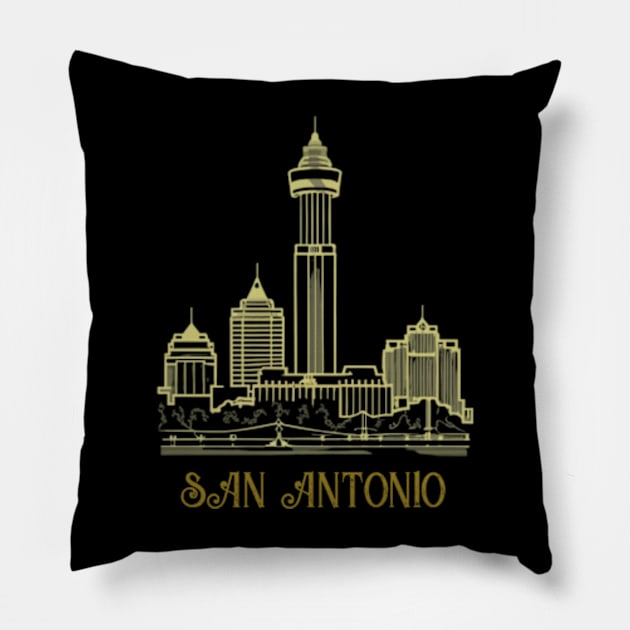 San Antonio Pillow by TshirtMA