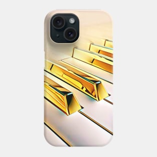 Gold Piano Keys Phone Case