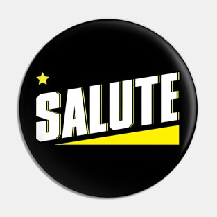 Salute T-Shirt (Yellow Logo) Pin