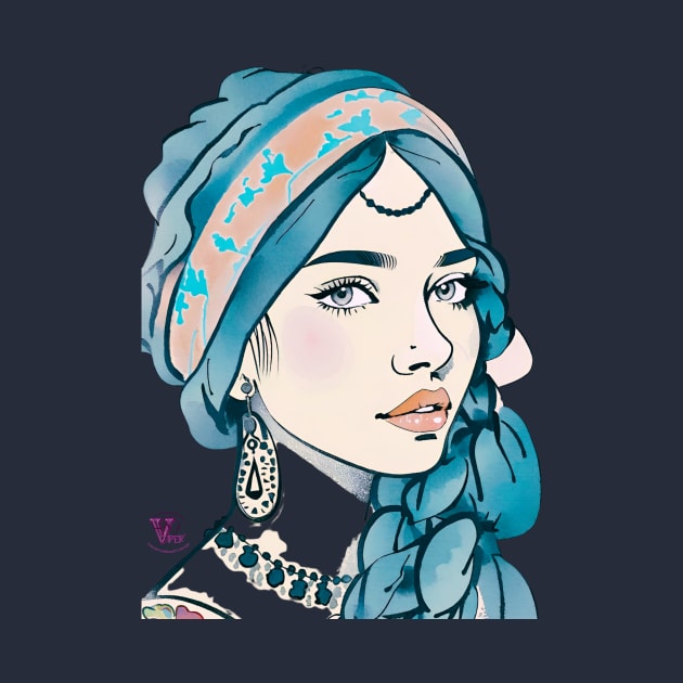 Boho girl in blue by Viper Unconvetional Concept