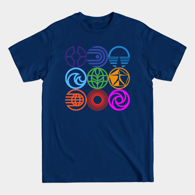 Disover Retro Epcot Logos - Epcot - T-Shirt