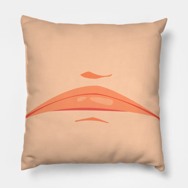 Mouth Cartoon Pillow by aquariart