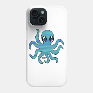 Blue Green Octopus (dark) Phone Case