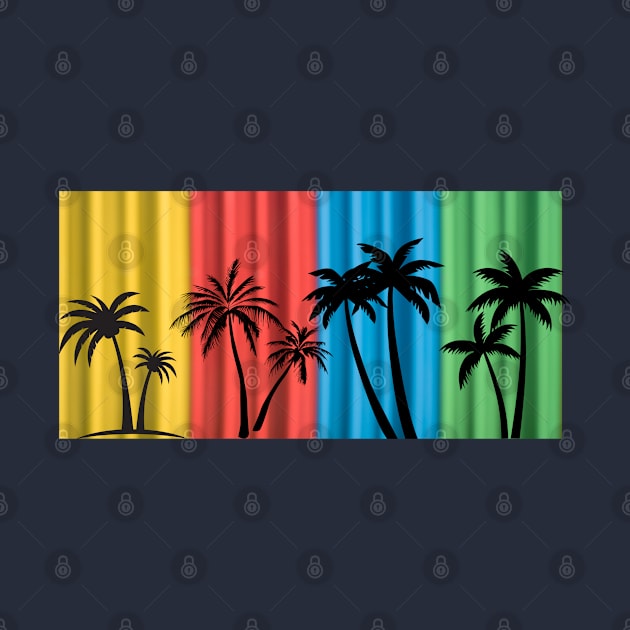 Palm Trees with Colorful Design by B&C Fashion