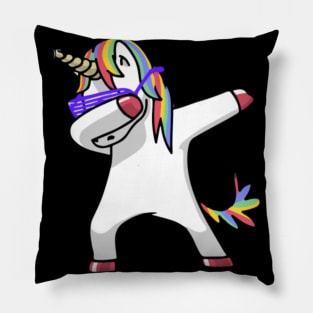 Dabbing Unicorn Funny Shirt Dab Hip Hop T-Shirt Pillow