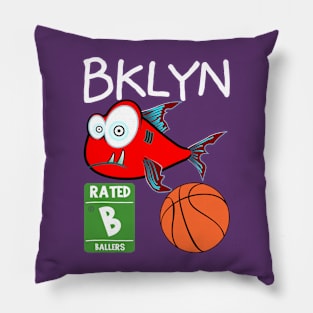 Brooklyn Rowdy Fishes Basketball Squad Warmup Jersey (Style 1) Pillow