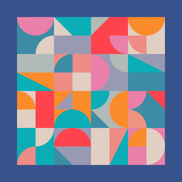 Mid Century Shapes N.04 / Colorful Summer Abstraction by matise