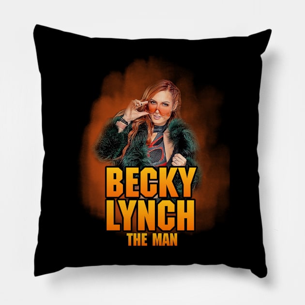 Becky Lynch Pillow by Tuna2105