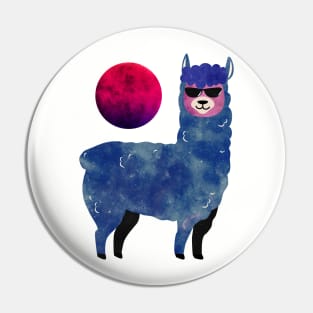 Blue sky llama and the planet Pin