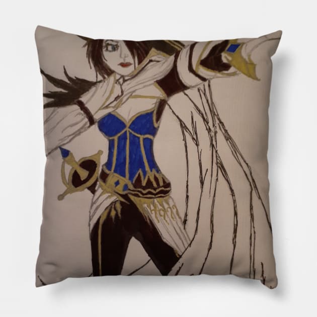 Fiora Pillow by roxydemon