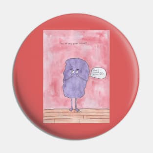 Anxiety Monster Art Pin