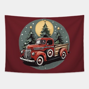 Vintage Christmas Truck Gift Tapestry