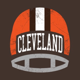 Cleveland Retro Helmet - Brown T-Shirt