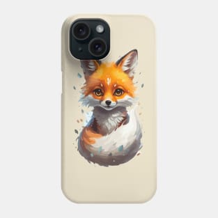 Cute Kawaii Adorable Fox Animal Illustration Phone Case