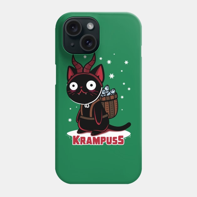 Krampuss Funny Cute Kawaii Christmas Krampus Cat Phone Case by BoggsNicolas