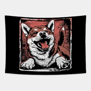 Retro Art Shiba Inu Dog Lover Tapestry