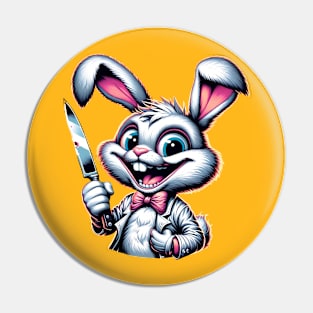 Bunny Holding a Knife Pin