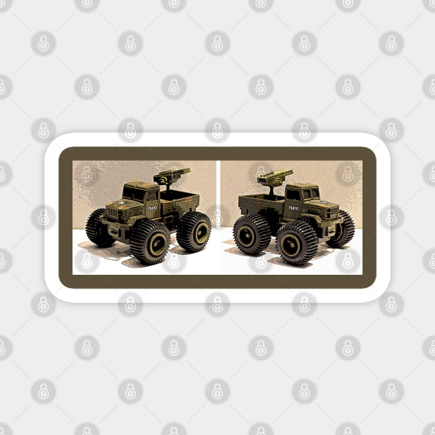 Military Monster Truck Magnet by Busybob