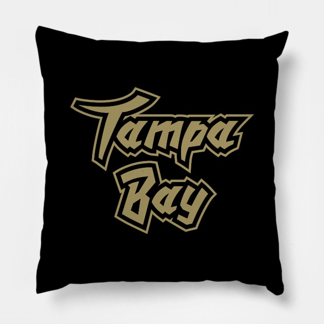 Tampa Bay Basketball - Black Pillow by KFig21