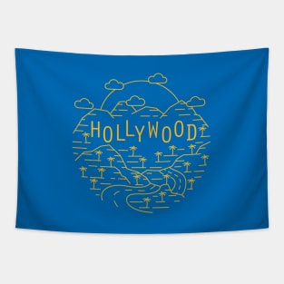 Hollywood - Golden State Yellow Tapestry