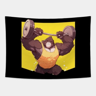 gorilla at gym Tapestry