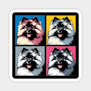 Pop Retro Keeshond Art - Cute Puppy Magnet