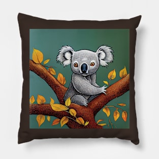 Koala On a Branch Pillow