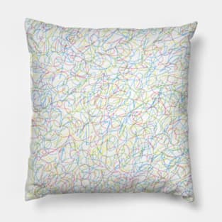 Pollock style colorful lines medley Pillow