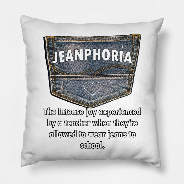 Teacher Funny Definition JEANPHORIA Vintage Jean Lover Gifts Pillow by tamdevo1