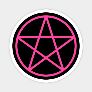 Pagan Wiccan Cheeky Witch® Pink Pentacle Magnet