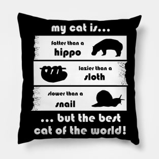 Big cat kitten fat funny saying idea Pillow