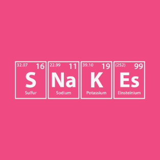 Snakes (S-Na-K-Es) Periodic Elements Spelling T-Shirt