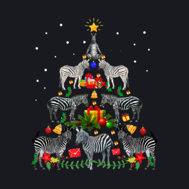 Kawaii Zebra Christmas Tree Funny Xmas Zebra Lover Zebra Kołek