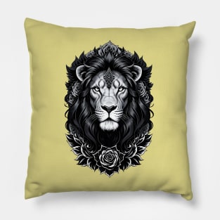 Lion and roses Pillow