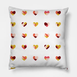 Valentine Hearts Collage Pillow