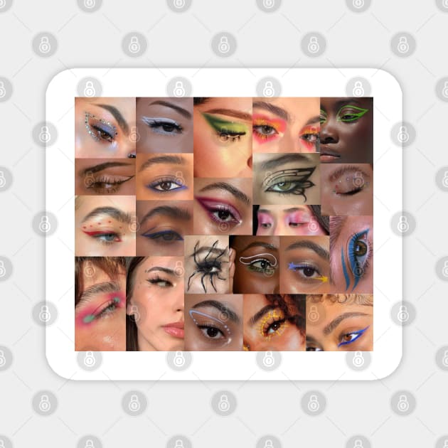 eye makeup aesthetic collage Magnet by morgananjos