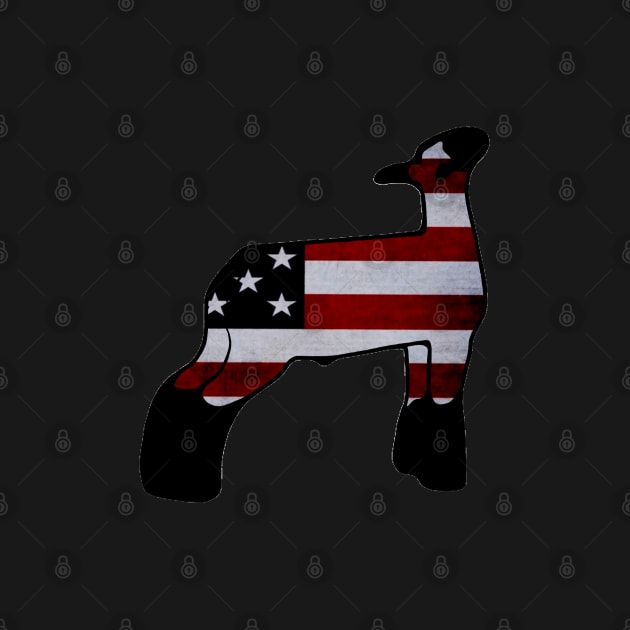 American Flag Market Wether Lamb Silhouette 1 - NOT FOR RESALE WITHOUT PERMISSION by l-oh