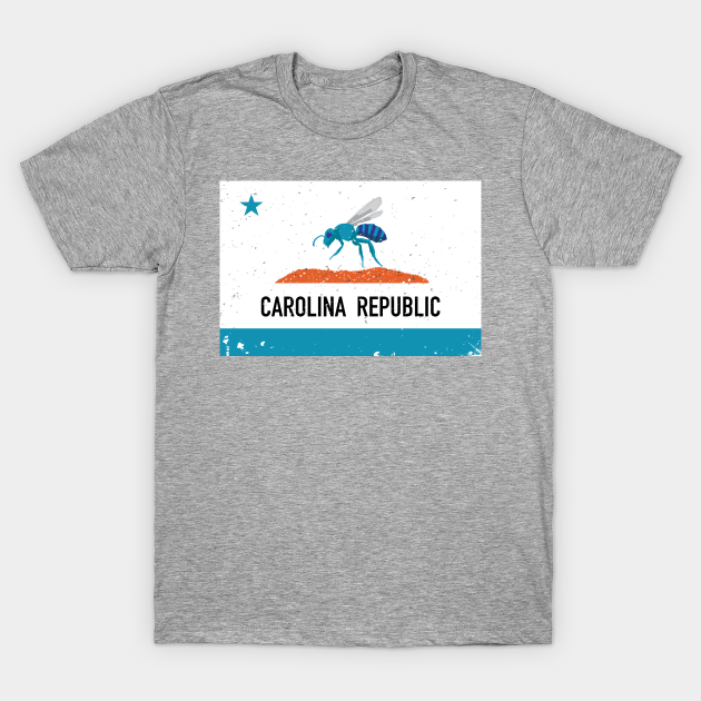 Discover Cali-Lina / Caro-Fornia Flag Hornet shirt - Carolina Republic - T-Shirt