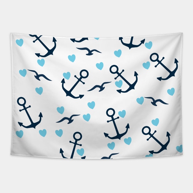 maritime anchor Tapestry by Bianka
