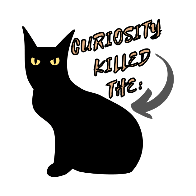 illustrated drawing of Montes Negro cat with phrase by JENNEFTRUST