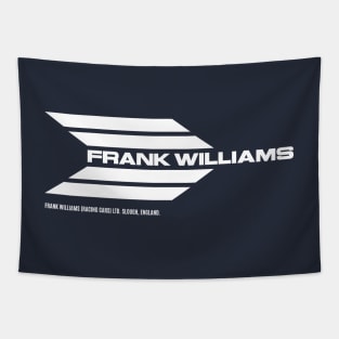 Frank Williams Racing 1969-70 team logo (with address) - white print Tapestry