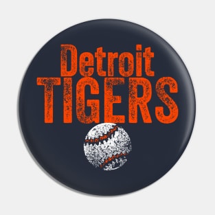 Tigers Baseball Weathered Pin