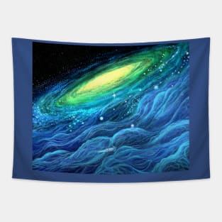 Arm of Galaxy and Spaceship Tapestry