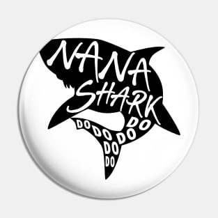 Nana Shark (Baby Shark) - Minimal Lyrics Shirt Pin